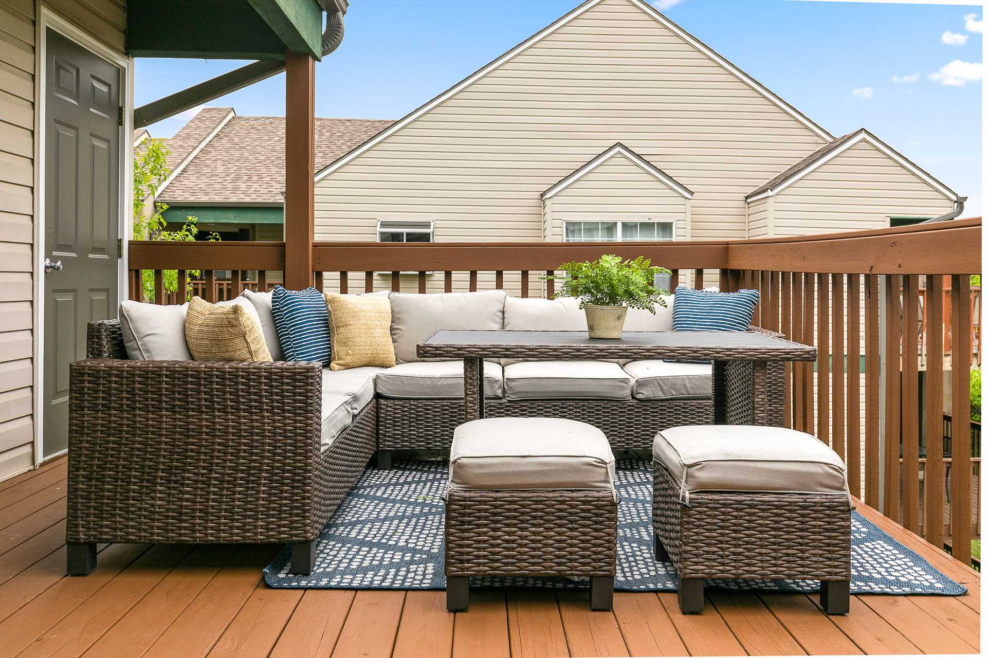 You will love this deck space and views.