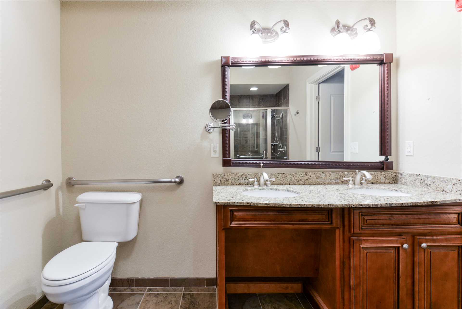 Double vanities means everyone has the room they need to get