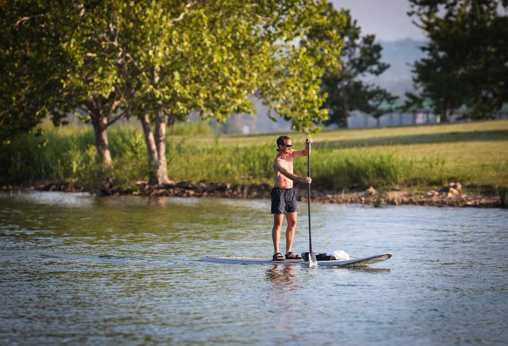 Table Rock or Taneycomo is a perfect spot to paddleboard.