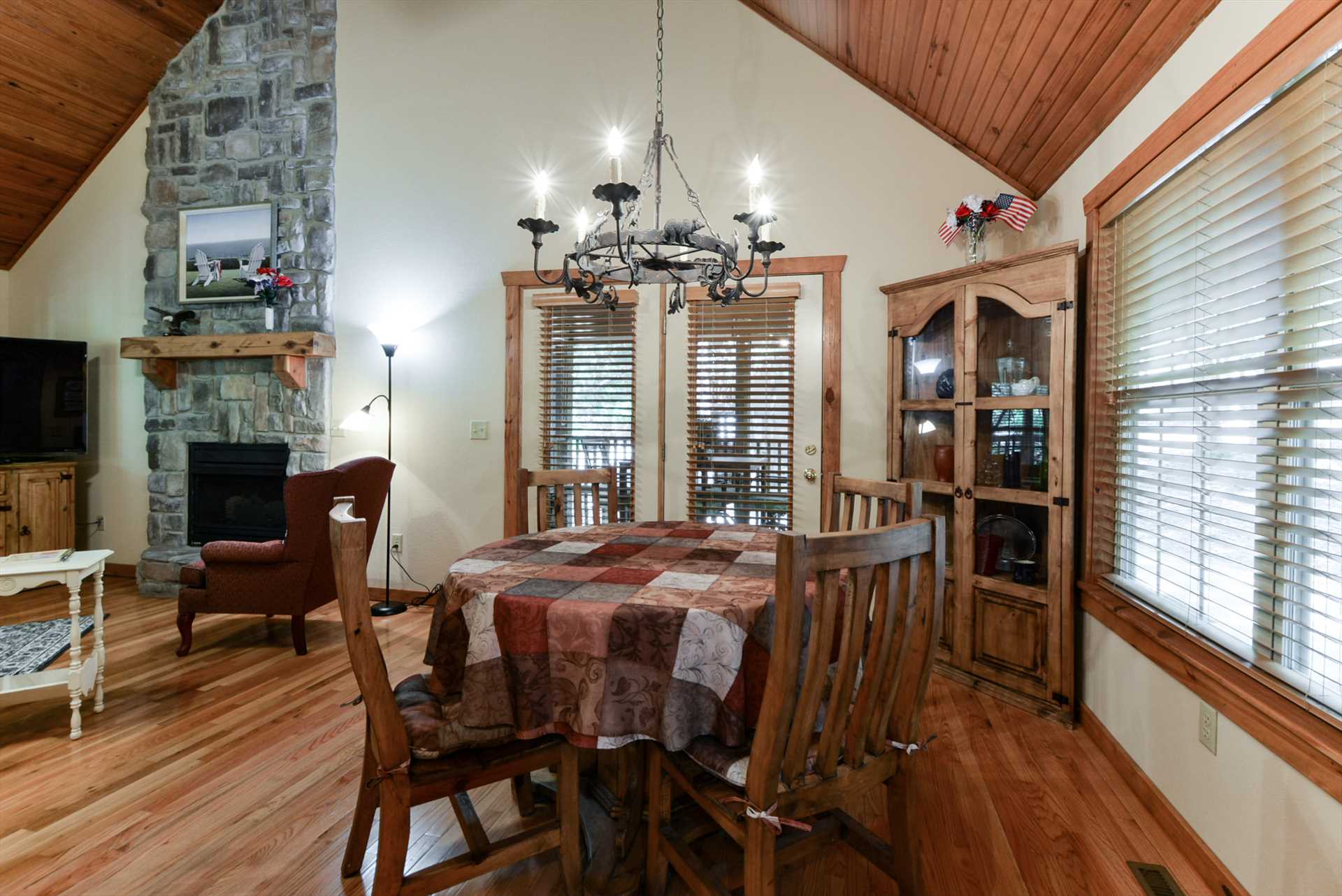 The high ceilings give the lodge a very open feel.