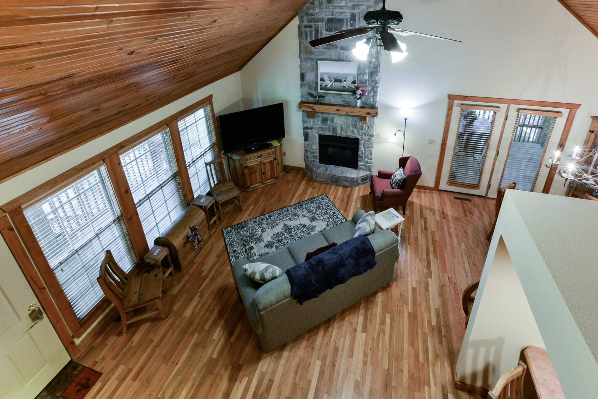 The living area is full of natural light!