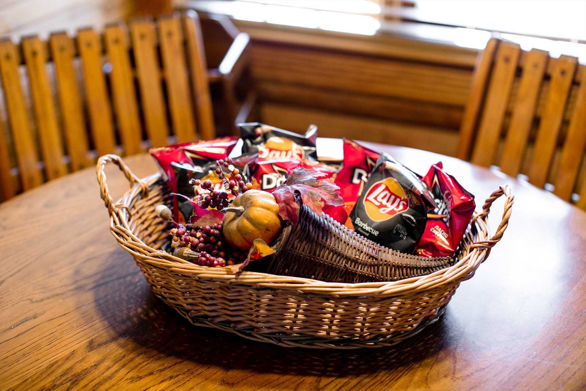 Enjoy a complimentary snack basket on us!