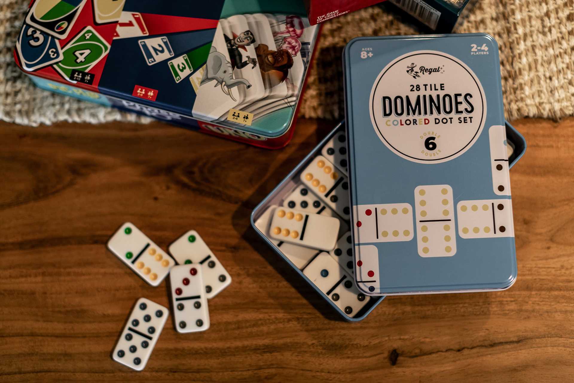 Dominos is a favorite vacation game.