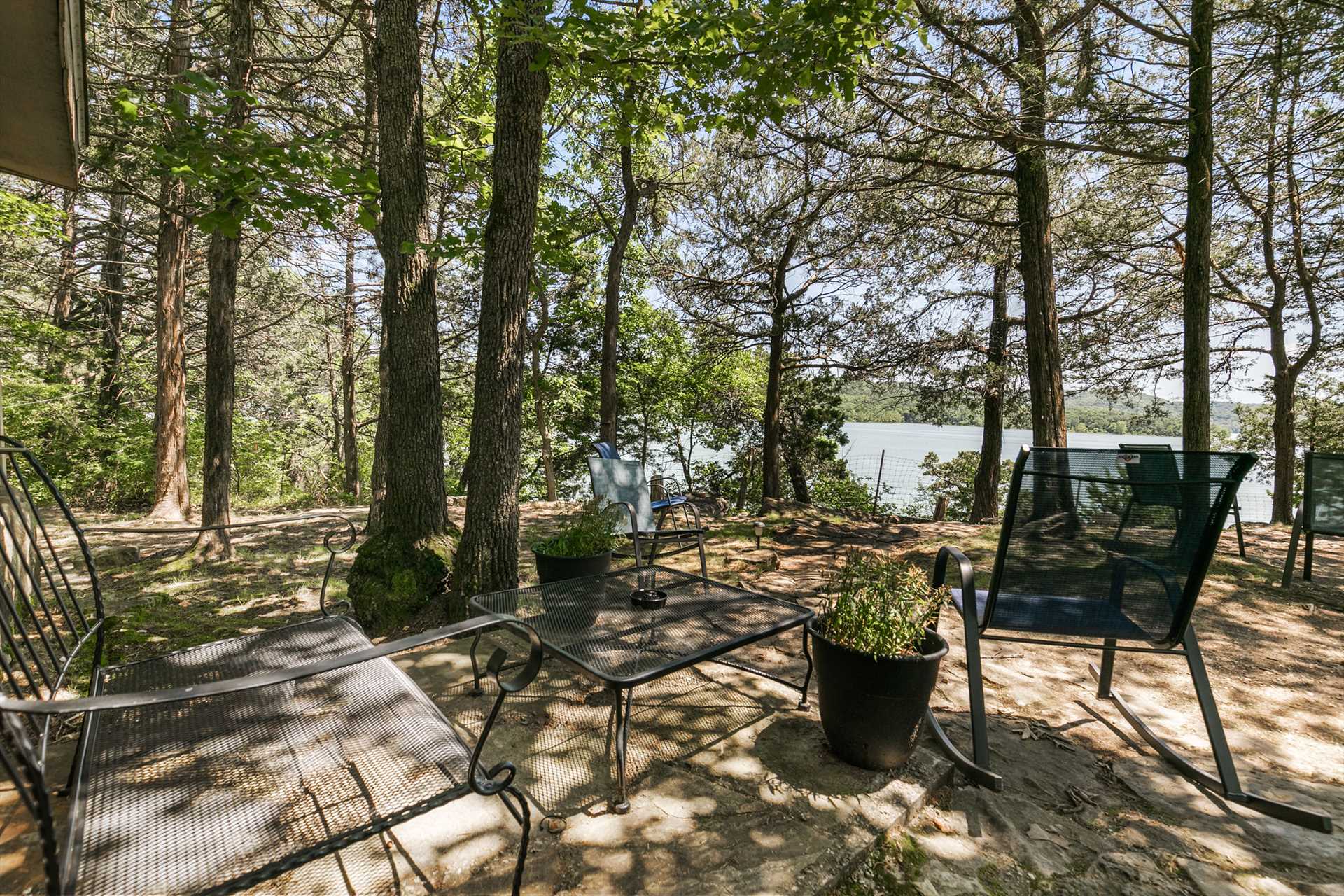 There is seating for everyone just outside the back door.