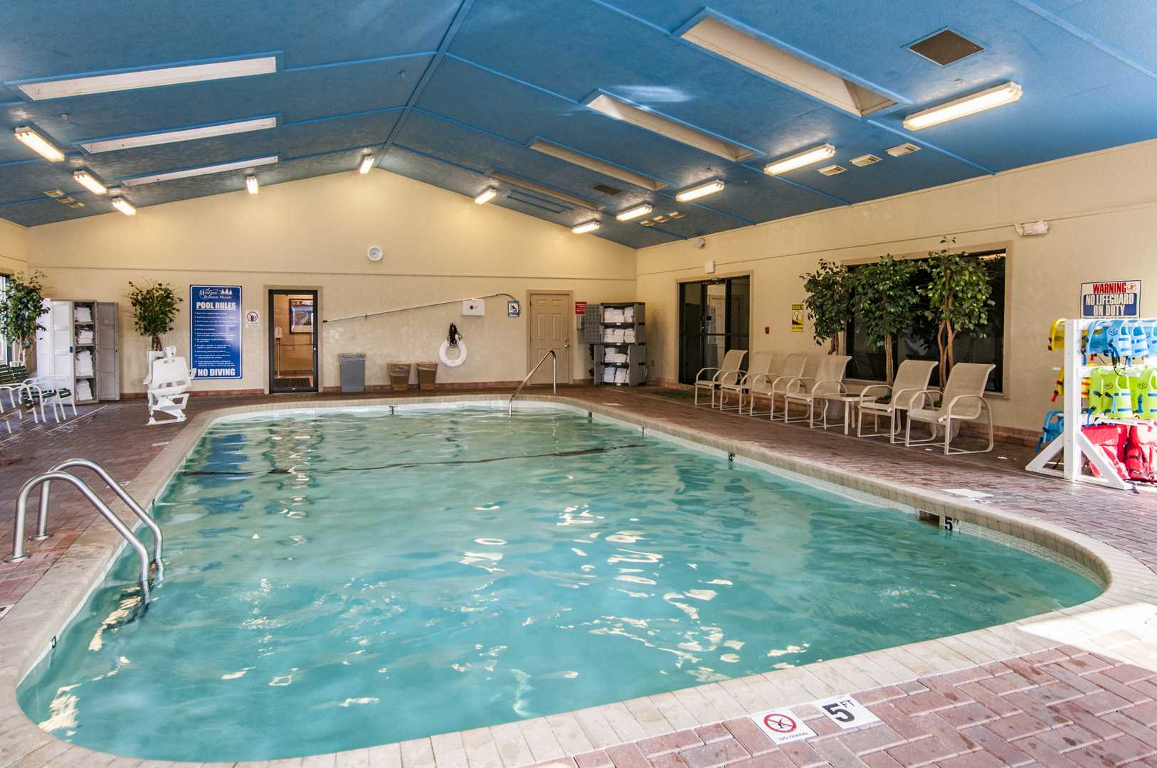 The indoor pool is open year round!