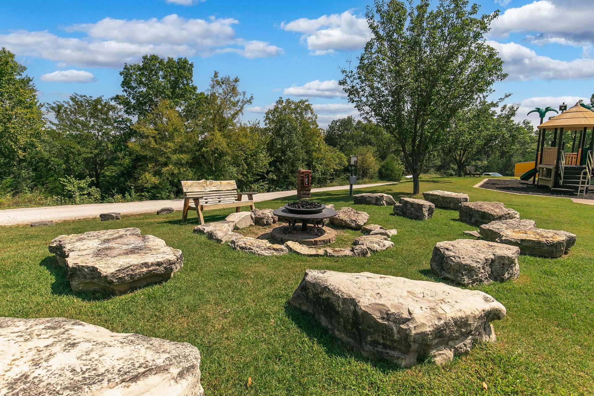 There are 2 huge firepits to enjoy all year round.