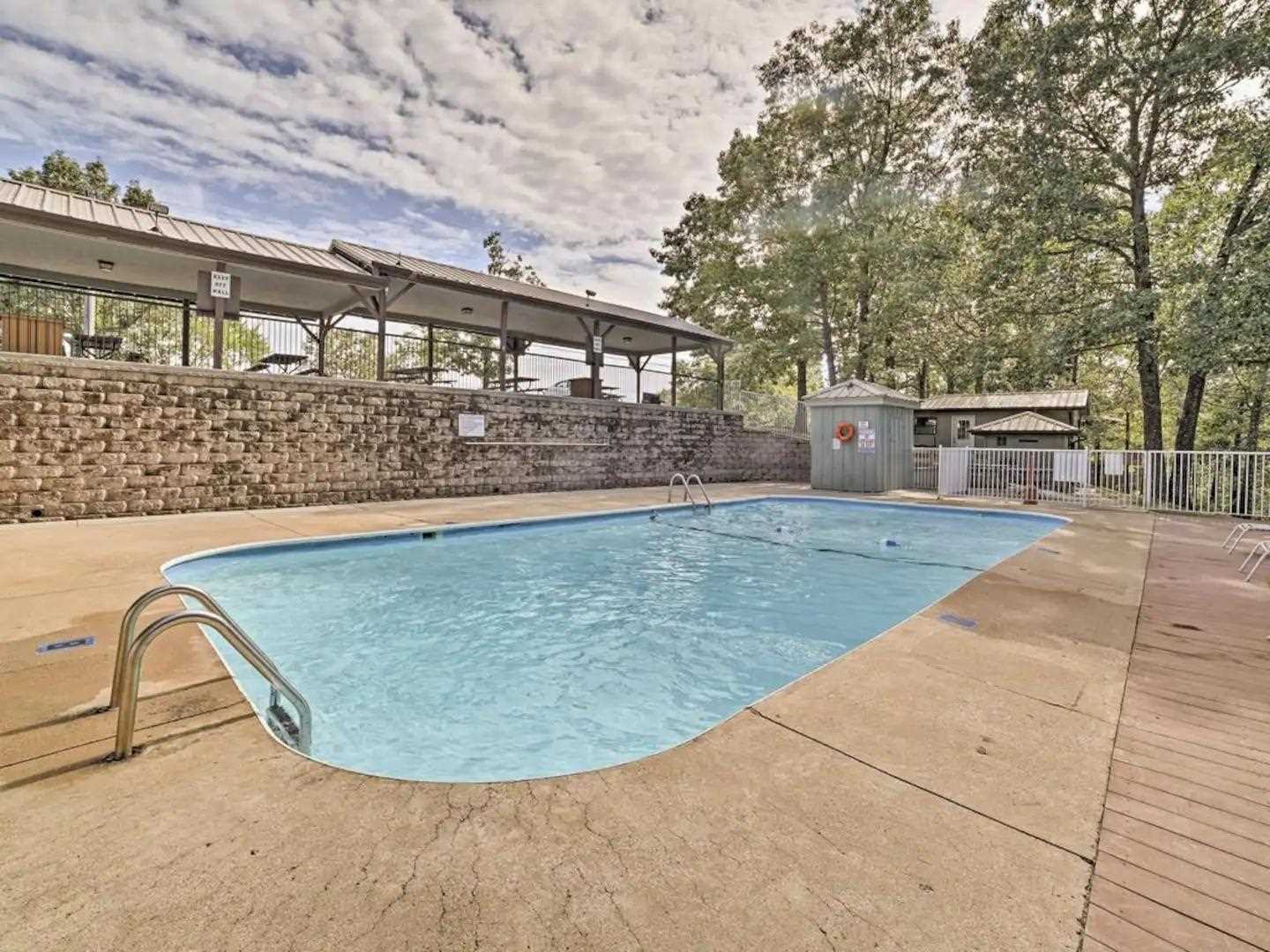 The large pool is open into October weather permitting.