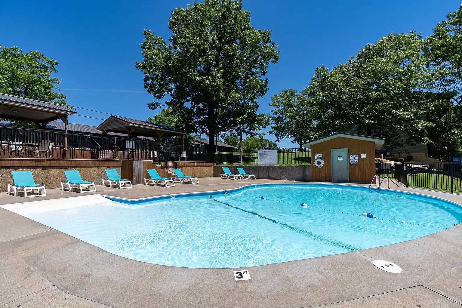 Plenty of seating around the pool.