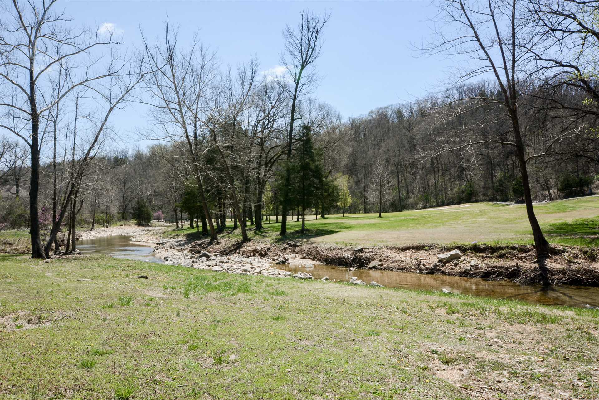 There are many water featurs thru the resort, this creek is 