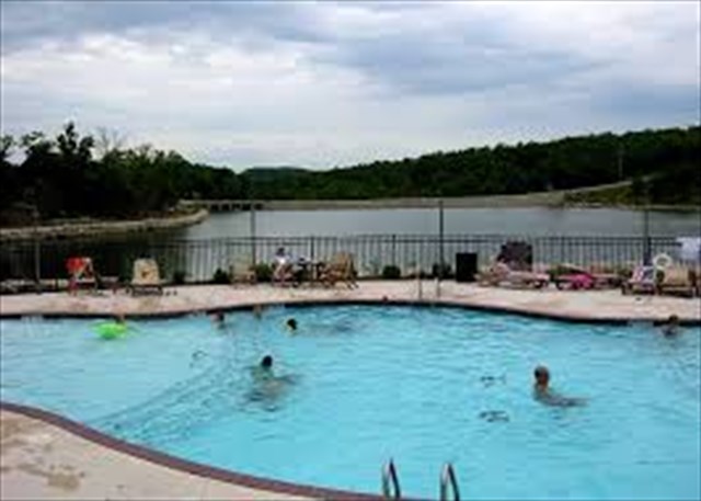 Another view of the Fox Hollow Pool, there is a huge shelter