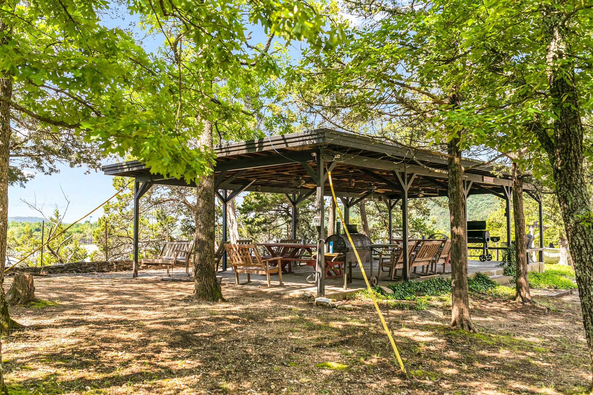 The picnic pavillion is the perfect place to gather with fam