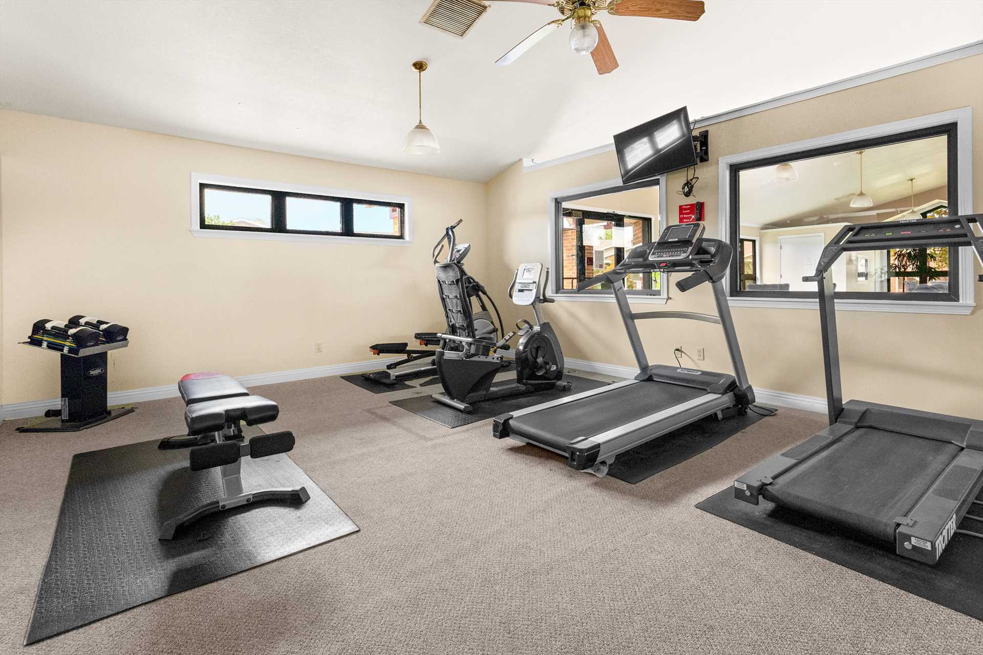 Fitness center in the clubhouse