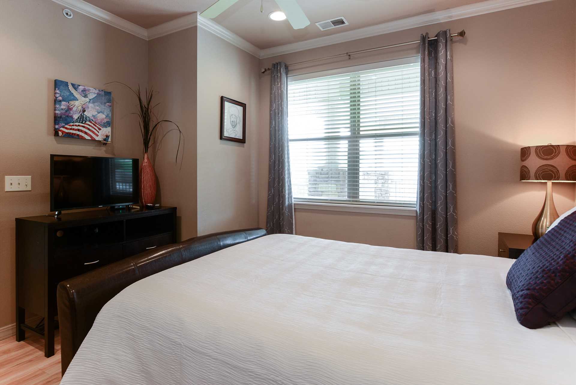 All bedrooms include flat screen televisions.