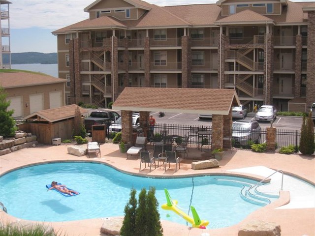 The heated pool is open early May through October.