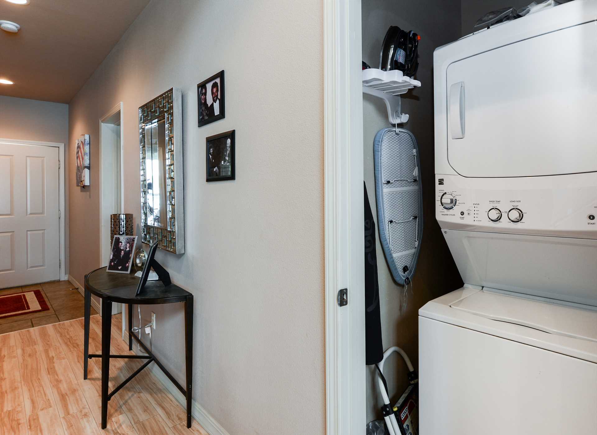 This unit includes a washer and dryer.