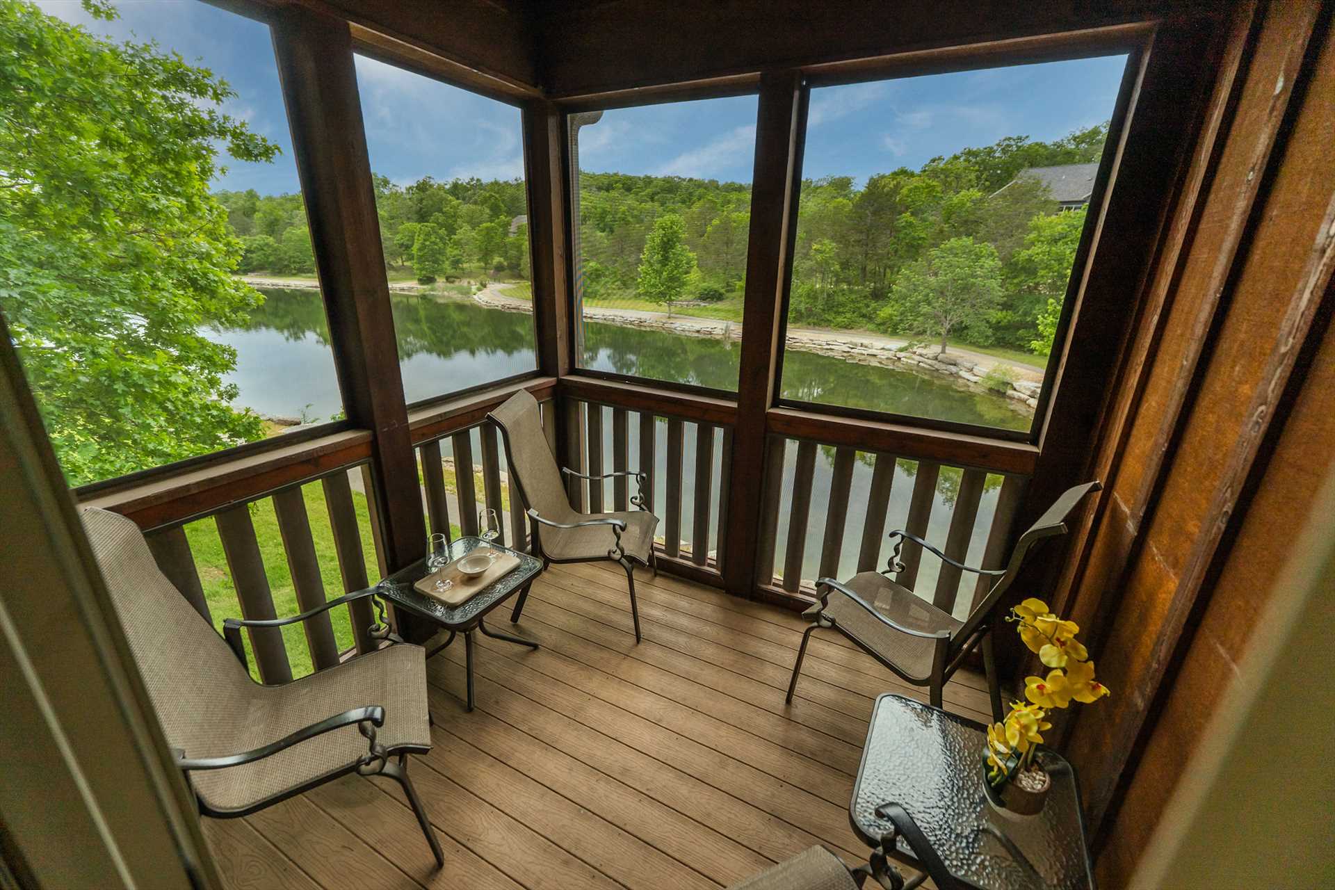 Two screened in porches!