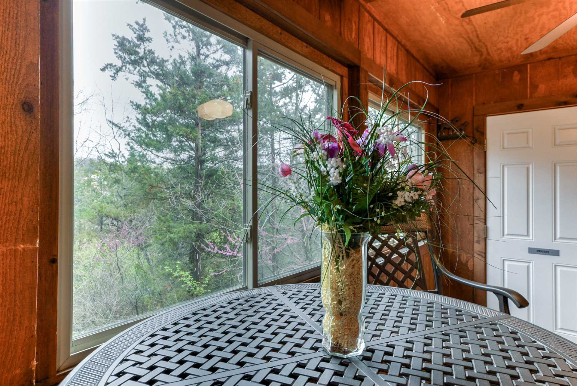 Natural light abounds on the sun porch!