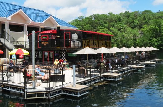 Paddlewheel restaurant outdoor dining area