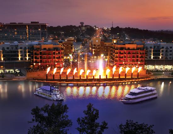 Branson river, downtown and lightshow