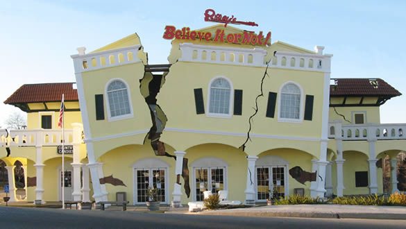 Ripley's Believe It or Not broken house exterior
