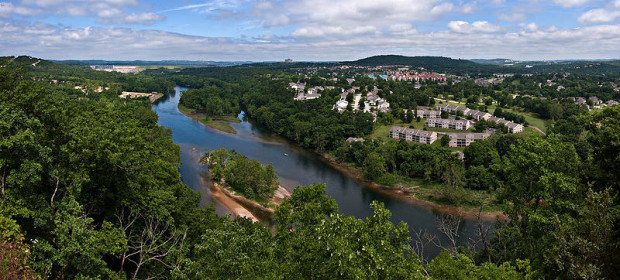 Aerial view of Branson.