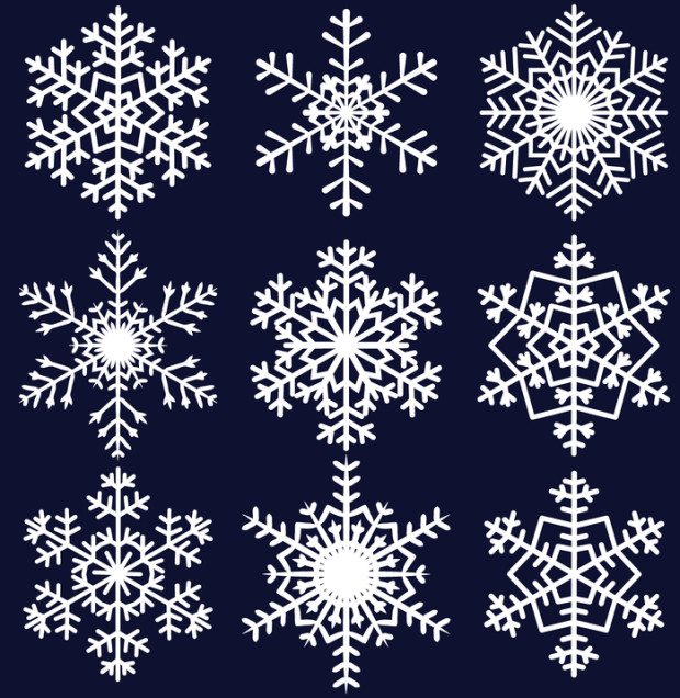 snowflakes set