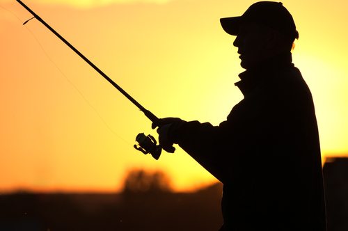 Fisherman silhouette