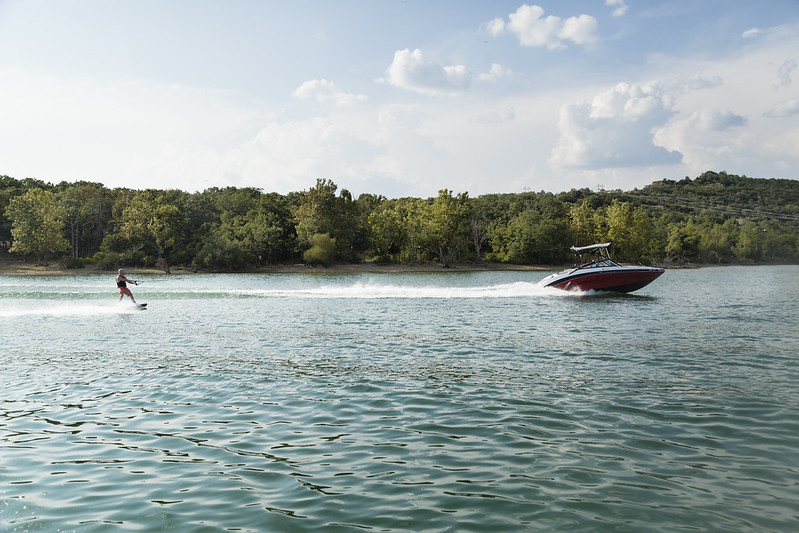 Person water skiing on Table Rock Lake in Branson