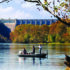 Group of people in fishing boat on Branson lake