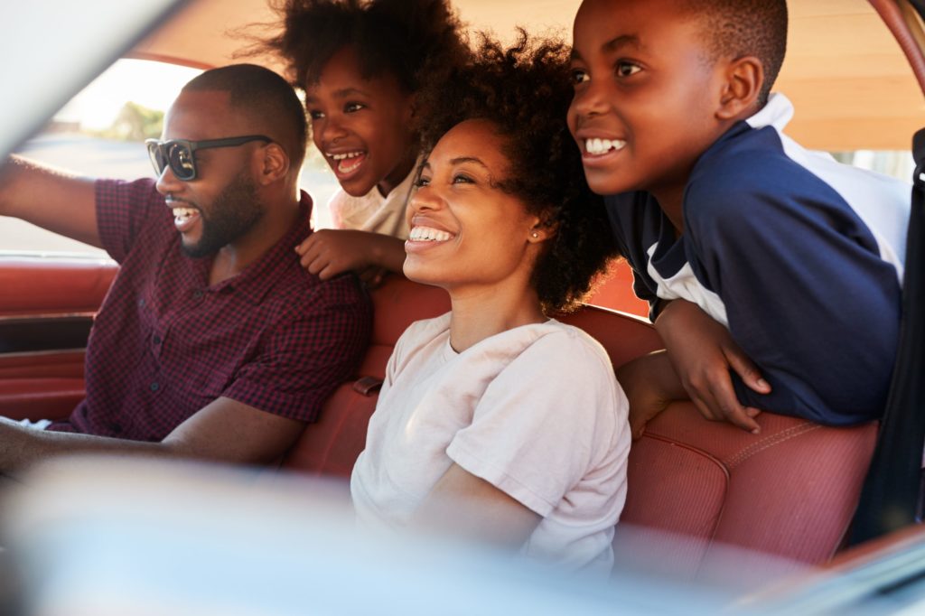 A jubilant family gleefully embarks on their yearly Missouri vacation.